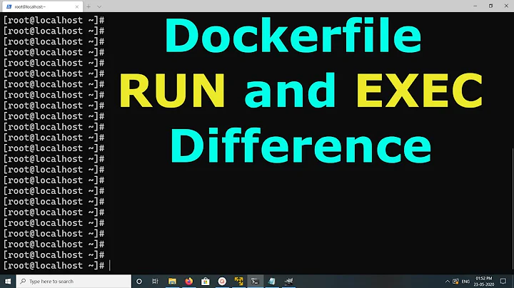 What is the difference between Docker RUN and EXEC commands