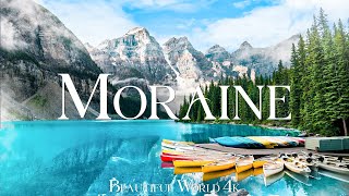 Lake Moraine 4K Nature Relaxation Film  Relaxing Piano Music  Natural Landscape