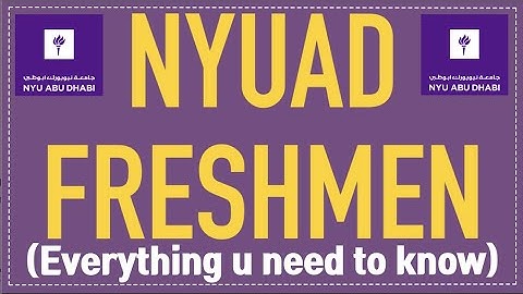 Everything a Freshmen needs to know/NYU Abu Dhabi