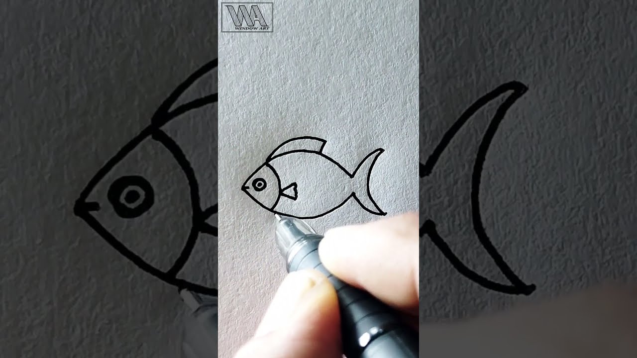 Very Easy Fish Drawing Tutorial Simple Shorts