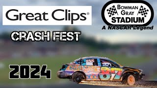 Great Clips Crash Fest night 2024 Bowman Gray Stadium