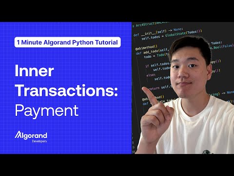 Inner Transactions: Payment | 1 Minute Algorand Python Tutorial