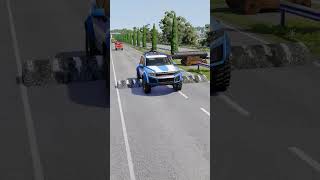 Cars vs Big Speed Bump - BeamNG.Drive