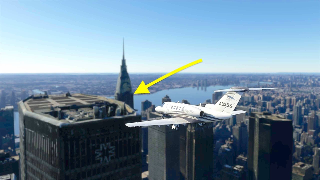 Google Flight Simulator Crash into Building 