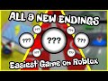 How to get all 9 new endings in easiest game on roblox new update alien endings