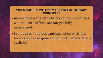 When Should We Apply The Precautionary Principle? - Philosophy Beyond