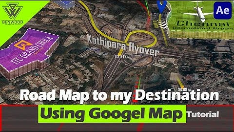 Map Animation and 3D Tracking to Reach My Destination | Google Earth Studio + After Effects