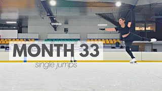 33 Month Figure Skating Progress (Pt.1 Single Jumps) | Adult Figure Skating Journey