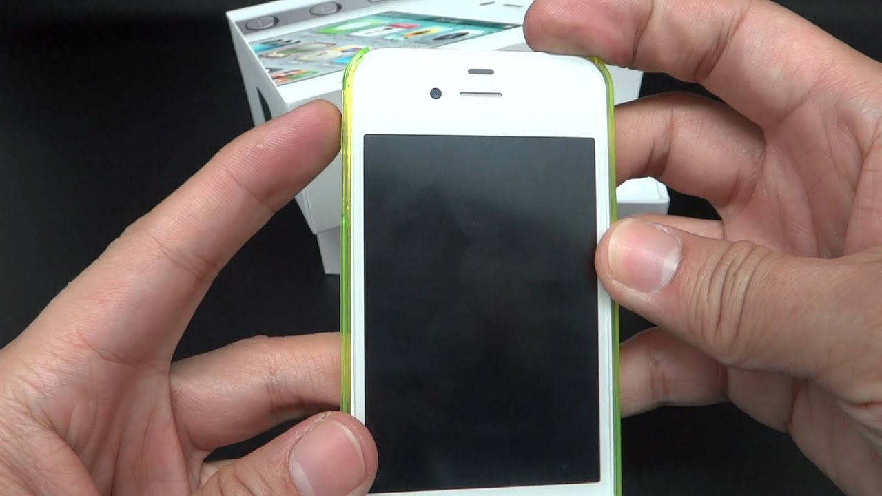 Crystal clear back hard case for iPhone 4 4S (green)