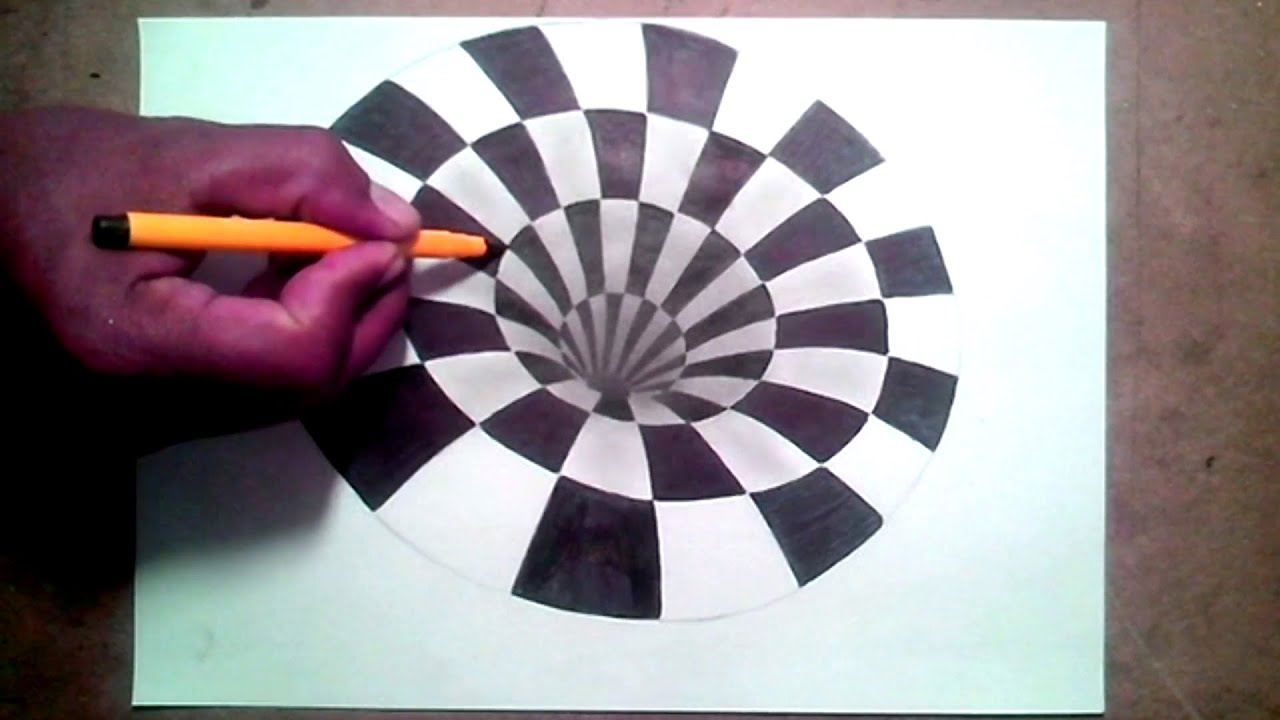 3D Creepy Black Hole How To Draw - YouTube