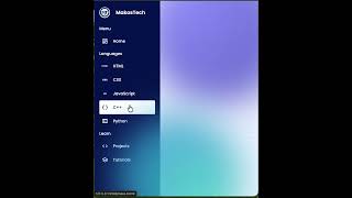 Sidebar Navigation Using HTML and CSS  #css #coding #programming #developer #computerscience