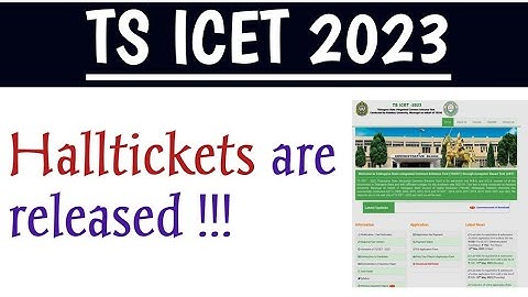TS ICET 2023 Halltickets are released!!||Download ts Icet Halltickets