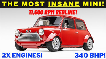 Twin Engine Classic Mini Cooper 11,500 RPM SCREAMER! Custom 2X Yamaha YZF-R1 Swapped Mini w/ 340 BHP
