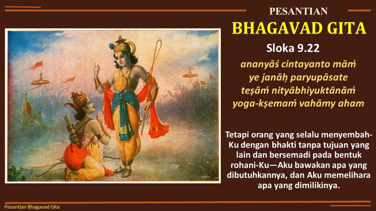 Bhagavad Gita Sloka 9 22 YouTube