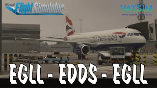 MSFS 2020 Live: Real British Airways Ops | London Heathrow to Stuttgart | Fenix Airbus A320 (IAEs)