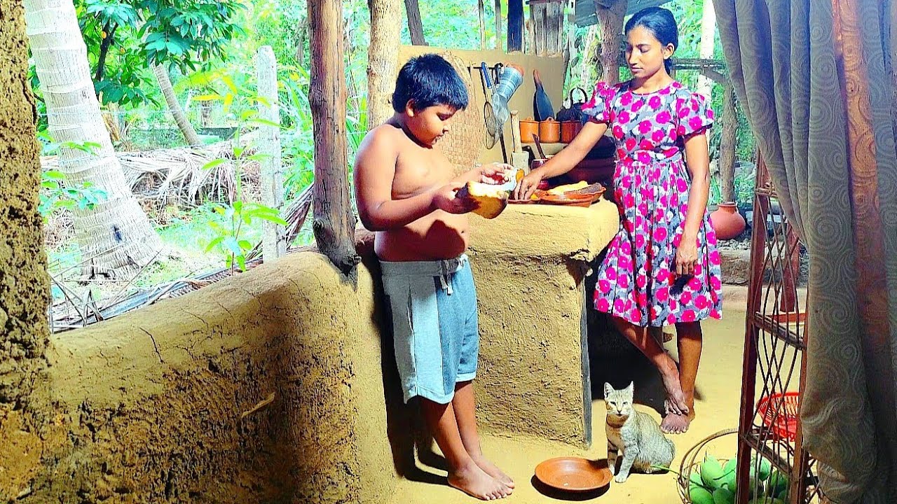 🦐 නිල් ඉස්සෝ කරියක් එක්ක 🍞 රෝස්ට් පාන් කෑල්ලක් කමුද Making Lake blue prawns curry & Rustic wood oven