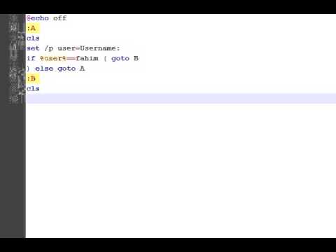 Simple Batch Login Tutorial