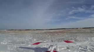 Apprentice S 15e with floats on snow