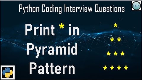 Print * in Pyramid pattern | An IT Professional | Python Coding Interview questions