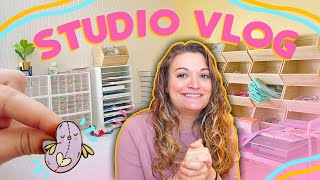 Studio Vlog ✨ Painting, Packing Orders, & Preparing...