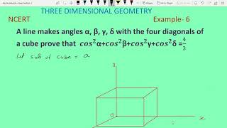 A Line Makes Angles Alpha Beta Gamma Delta With Four Diagonals Of Cube Prove That Cos2Αcos2Β43