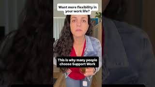 👉One of the biggest advantages of working as a Support Worker?‼️Flexibility.