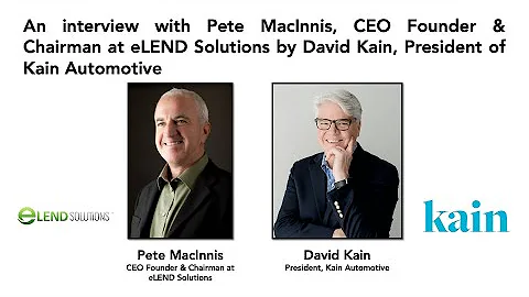David Kain interviews Pete MacInnis, CEO of ElendS...