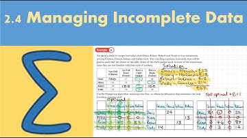 2.4 Managing incomplete data (Decision 2 - Chapter 2: Allocation problems)