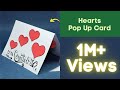 Pop Up Valentine Card - Hearts Pop Up Card Step by Step