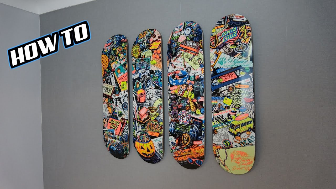 HOW TO Perfectly Hang SKATEBOARD DECKS On A Wall Vertically YouTube HOW TO Perfectly Hang SKATEBOARD DECKS On A Wall Vertically YouTube