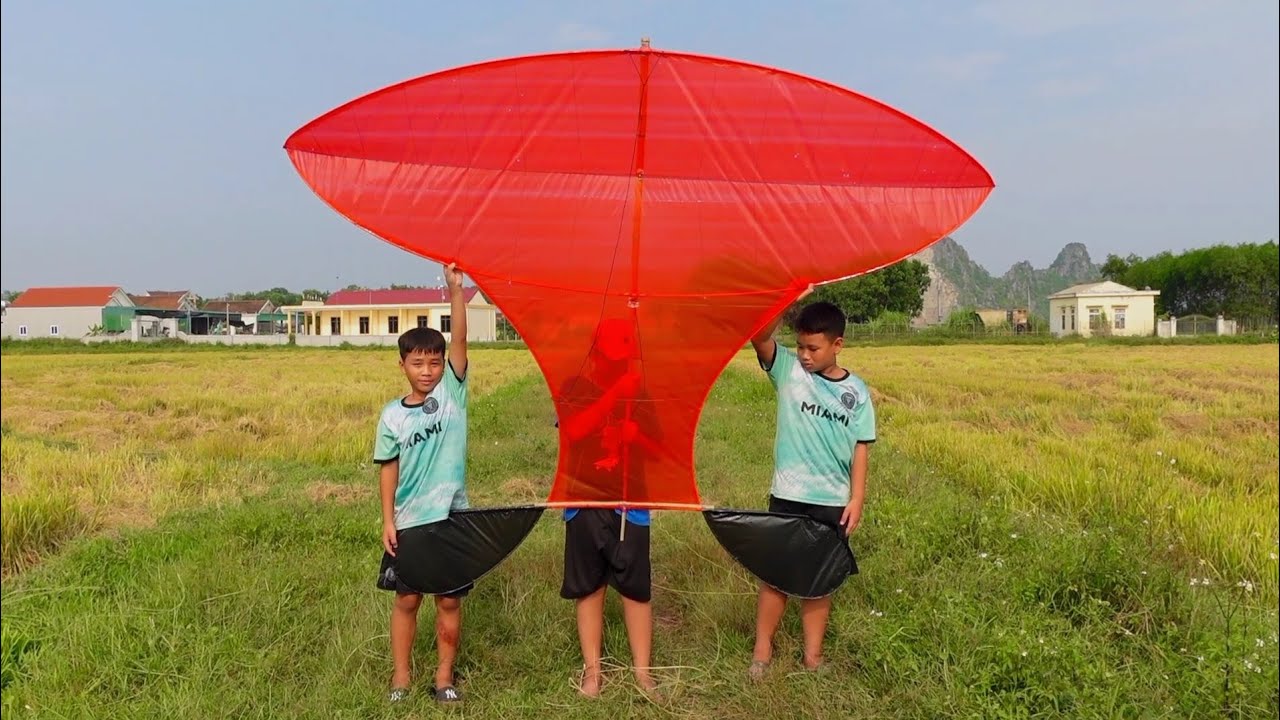 Làm Diều Đại Trà 3m Bằng Nan Thủy Tinh Và Cái Kết || TH Vlogs