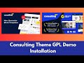 Consulting Theme GPL Demo Installation | Real GPL