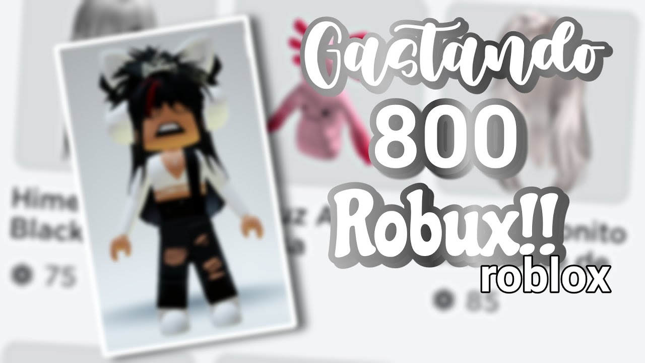 Gastando 800 robux na minha nova conta do roblox por que eu perdi a minha  outra conta 