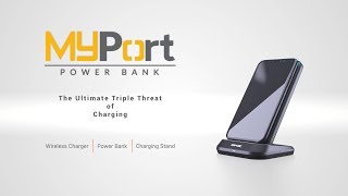 Myport Power Bank, Wireless Charger, & Stand