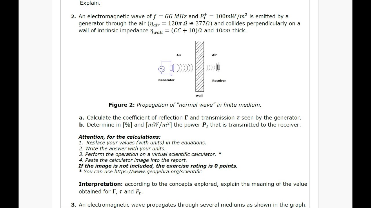 Task 2 - Electromagnetic waves in bounded media  Teoría Electromagnética y Ondas - Code: 203058