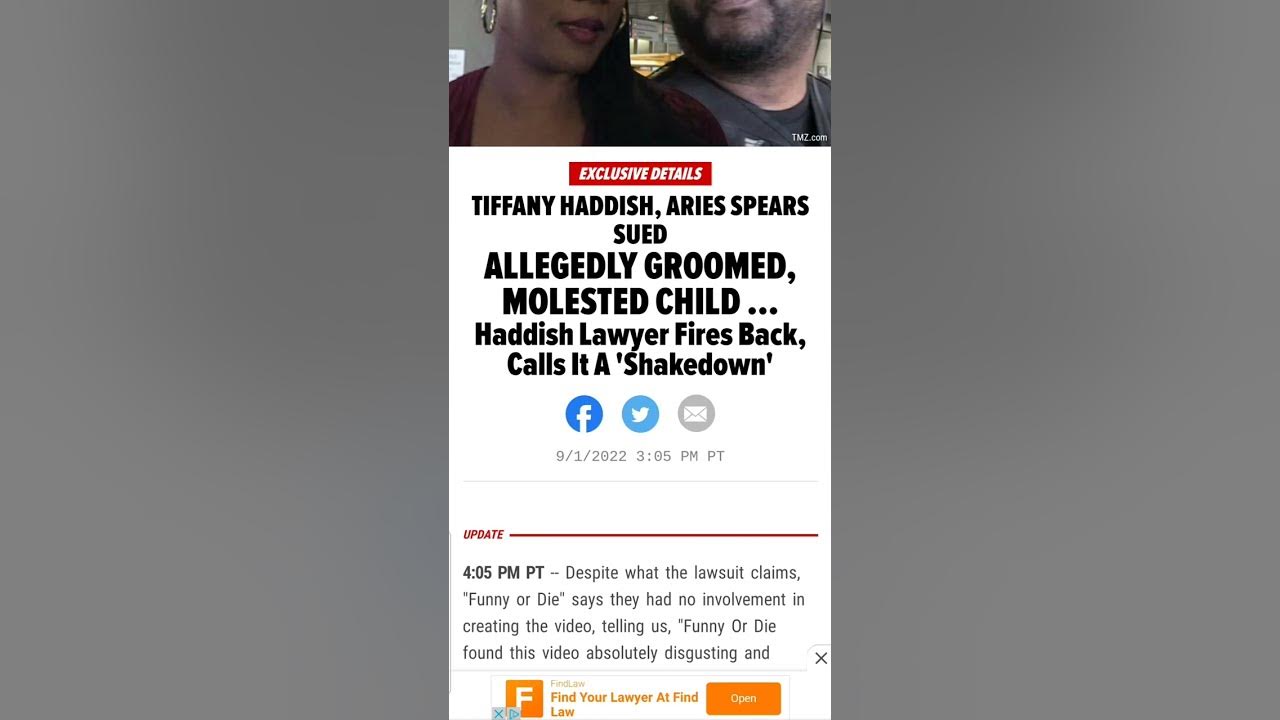 TIFFANY HADDISH AND ARIES SPEARS ACCUSED OF CHILD EXPLOITATION AND