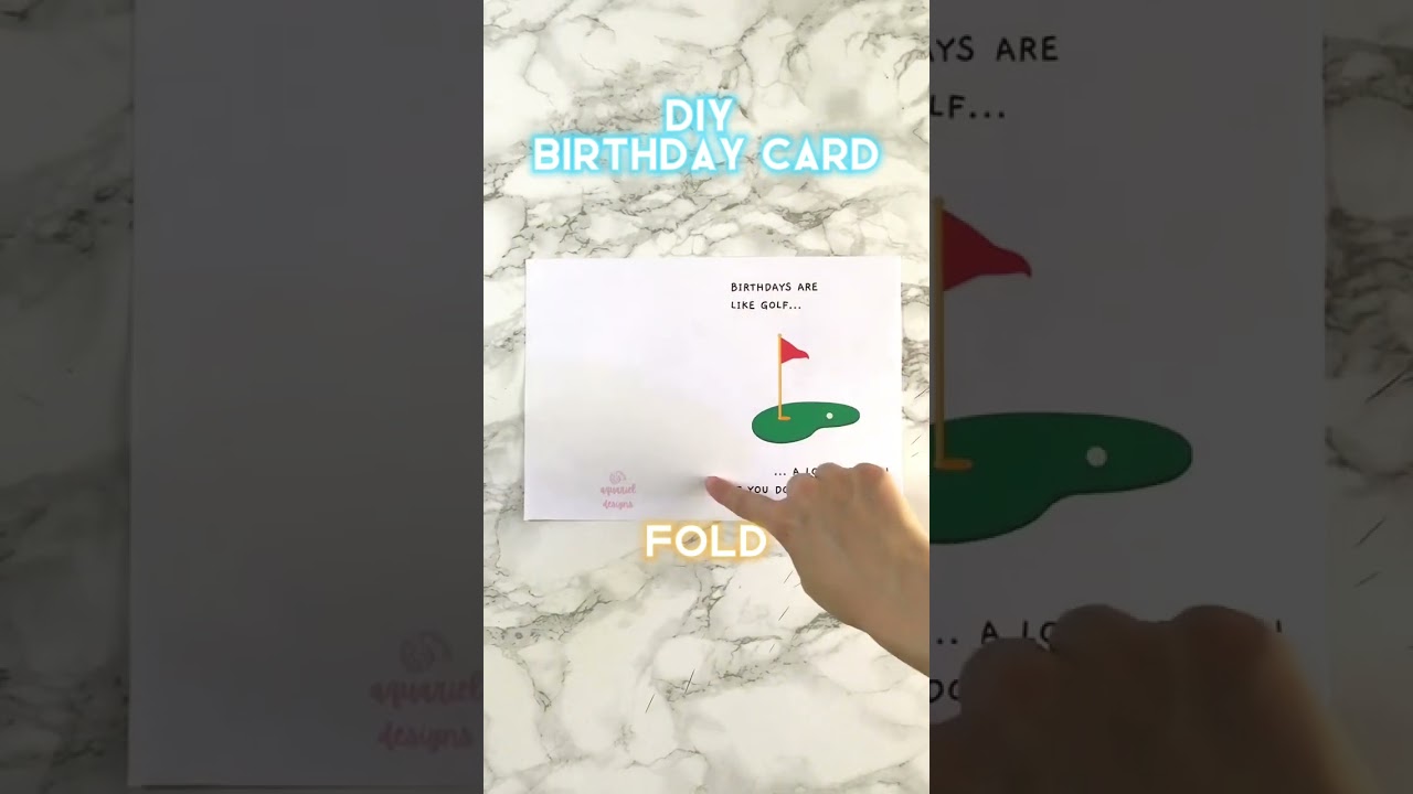 diy golf birthday card ⛳️ 
