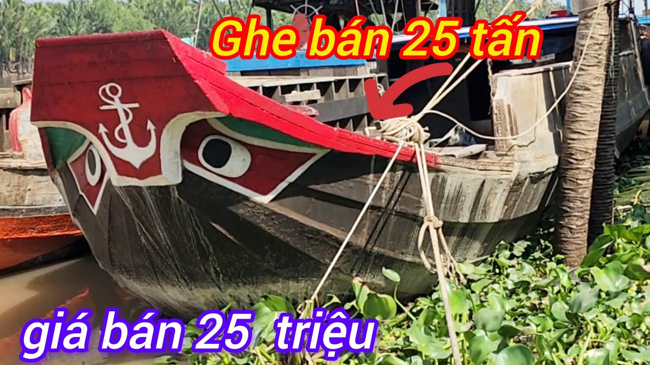 Bán ghe trọng tải 25 tấn không có máy giá bán 25 triệu còn thương lượng 