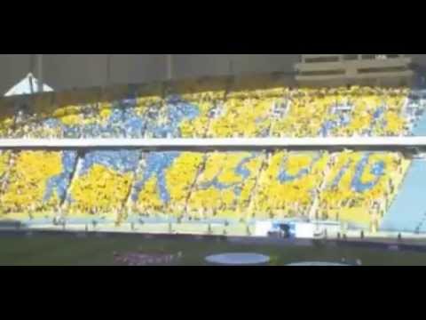 تيفو جمهور النصر مع الشباب فارس نجد 2014 12 19