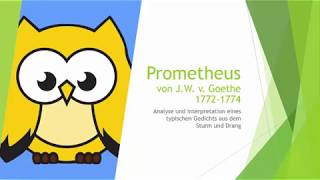 Prometheus Goethe Analyse Und Interpretation Youtube