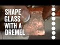 Grind  shape glass slides with a dremel