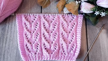 ✌ЛЕГКИЙ  и красивый, ажурный узор СПИЦАМИ.