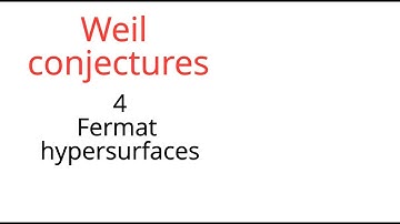 Weil conjectures 4 Fermat hypersurfaces