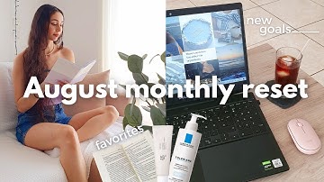 AUGUST MONTHLY RESET ROUTINE | setting new goals for summer, vision board & monthly favorites
