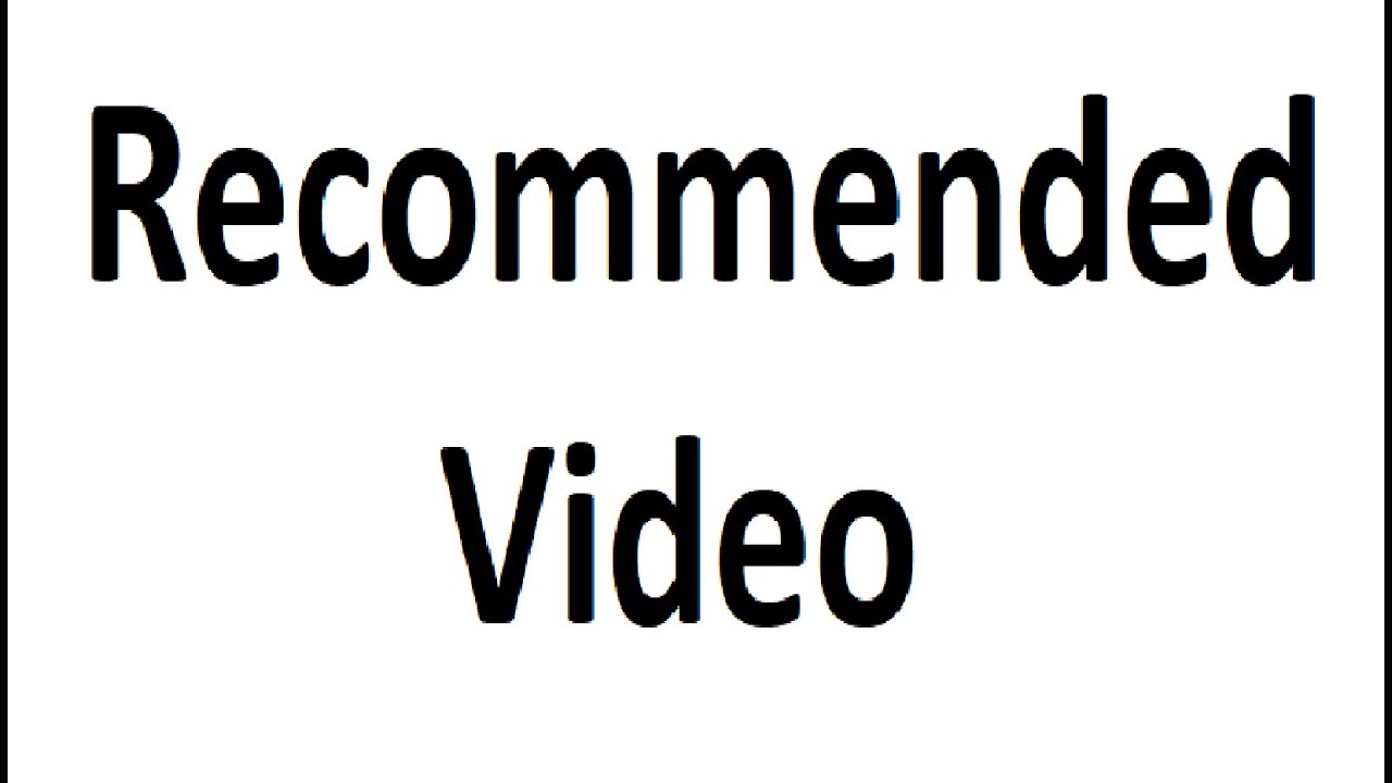 Recommended Video