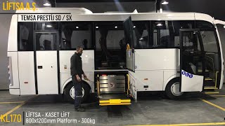 Liftsa - TEMSA PRESTIJ SD SX Engelli Taşıma Aracı Kaset Lift - Cassette Lift Video - Liftsa.com Resimi