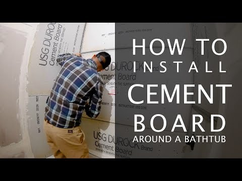 Cement Board Installation for a Bathtub Shower thumbnail