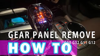 BMW G30 G32 G11 G12 기어판넬 탈거 방법 기어박스 크리스탈기어봉 How to Remove Gear Panel Gearbox trim 5시리즈 6시리즈 7시리즈