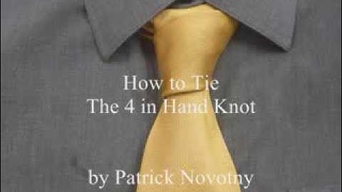 Animated How to Tie a Four in Hand Necktie Knot with step by step instructions with no hands