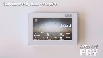 Service menu, reset controller (ST-SA-Control PRV quick instructions)
